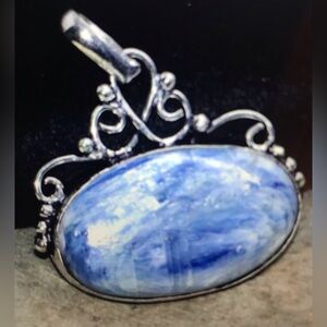Kyanite Stamped 925 Sterling Silver Necklace